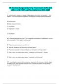 PN Medical-Surgical Nursing Final Exam deWit 3rd edition-with 100&percnt; verified solutions-2023-2024
