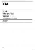 Aqa GCSE Mathematics 8300/2H Mark Scheme June2023