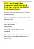 WGU - Pre-Assessment&colon; Data Management - Applications &lpar;FJO1&rpar; &lpar;PFJO&rpar; Exam Questions with Certified Answers Latest Update&period;  