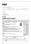 Aqa GCSE Computer Science 8525&sol;1B Question Paper May2023&period;