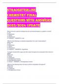 Straighterline  ChemiStry Final  QueStionS With anSWerS  2023/2024 update