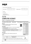 Aqa GCSE Computer Science 8525&sol;2 Question Paper May2023