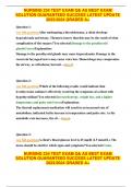 NURSING 234 TEST EXAM Q& AS BEST EXAM SOLUTION GUARANTEED SUCCESS LATEST UPDATE 2023&sol;2024 GRADED A&plus;