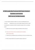 ATI RN Leadership Proctored 2019 Exam Version 3 Questions and Answers| 100% Correct Verified Answers