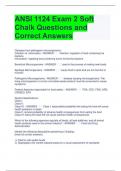 ANSI 1124 Exam 2 Soft Chalk Questions and Correct Answers 