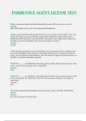 Insurance Agent License Test LATEST 2023 &sol; 2024 - 100&percnt; Correct 