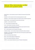 Medical Office Administration verified answers and questions 2023&period;