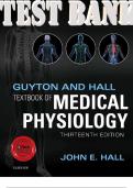 TEST BANK for Guyton and Hall Textbook of Medical Physiology 13th Edition by Hall John&period; &lpar;Complete 85 Chapters&rpar;