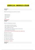 Portage Learning Chem 210 Biochem Module 4 Exam &lpar;2024 &sol; 2025&rpar; Questions and Verified Answers&comma; 100&percnt; Guarantee Pass
