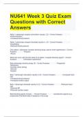 Bundle For NU 641 Exam Questions with All Correct Answers