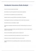 Guidewire Insurance Suite Analyst exam with correct answers