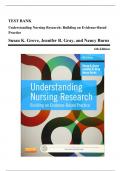Test Bank - Understanding Nursing Research, 6th Edition (Grove, 2015), Chapter 1-14 | All Chapters