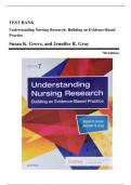 Test Bank - Understanding Nursing Research, 7th Edition (Grove, 2019), Chapter 1-14 | All Chapters