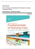 Test Bank - Fundamentals of Nursing Care: Concepts, Connections and Skills, 4th Edition (Burton, 2023), Chapter 1-38 | All Chapters