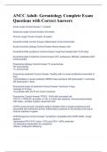 ANCC Adult- Gerontology Complete Exam Questions with Correct Answers 