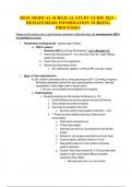 HESI MEDICAL SURGICAL STUDY GUIDE 2023 - HEMATEMESIS INFORMATION NURSING PROCESSES