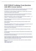 FISDAP EMT Cardiology Practice Test Questions with 100&percnt; Correct Answers Latest 2023