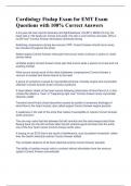 Cardiology Fisdap Exam for EMT Exam Questions with 100&percnt; Correct Answers 