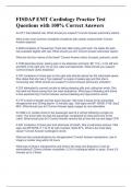 FISDAP EMT Cardiology Practice Test Questions with 100&percnt; Correct Answers 