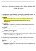 NR 293 ATI Pharmacology Final Review_2020 – Chamberlain  College of Nursing