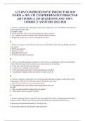 ATI RN COMPREHENSIVE PREDICTOR 2019 FORM A &sol;RN ATI COMPREHENSIVE PRDICTOR  2019 FORM A 156 QUESTIONS AND 100&percnt;  CORRECT ANSWERS 2022-2024
