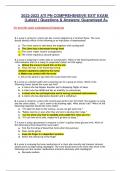2022-2023 ATI PN COMPREHENSIVE EXIT EXAM &lpar;Latest &rpar; Questions & Answers&sol; Guaranteed A&plus;