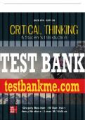 Test Bank For Critical Thinking&colon; A Students Introduction&comma; 7th Edition All Chapters - 9781264296064