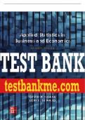 Test Bank For Applied Statistics in Business and Economics&comma; 7th Edition All Chapters - 9781260716283
