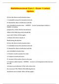 Multidimensional Care I - Exam 1 Latest Update 