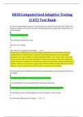 HESI CAT exam Test Bank |HESI Computerized Adaptive Testing (CAT) Test Bank With Rationales | Latest 2023/2024