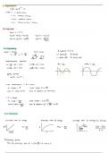 Mathematical Methods Unit 2 Formula and summary