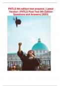 PHTLS 9th edition test answers &vert; Latest Version &vert; PHTLS Post Test 9th Edition Questions and Answers &lpar;2023&rpar;