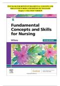 TEST BANK FOR DEWITS FUNDAMENTAL CONCEPTS AND SKILLS FOR NURSING 6TH EDITION BY WILLIAMS&vert; &vert;EDITABLE PDF 