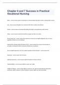 Chapter 6 & 7 Success in Practical&sol;Vocational Nursing exam questions and verified correct answers