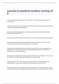 success in practical vocation nursing ch&period;8 exam questions and 100&percnt; correct answers