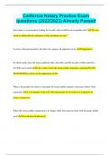California Notary Practice Exam  questions &lpar;2022&sol;2023&rpar; Already Passed