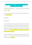 CSLB Practice Law B Questions and Answers 100% Pass