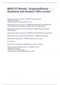 NBCE PT Boards - Supports&sol;Braces Questions and Answers 100&percnt; correct