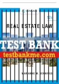 Test Bank For Real Estate Law - 12th - 2022 All Chapters - 9780357518670
