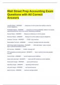 Wall Street Prep Accounting Exam Questions with All Correct Answers 