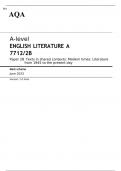 AQA A-level ENGLISH LITERATURE A 7712/2B Paper 2B JUNE 2023 MARK SCHEME: Texts in shared contexts: Modern times: Literature from 1945 to the present day