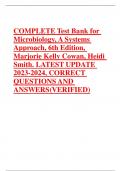 Test Bank for Microbiology&comma; A Systems Approach&comma; 6th Edition&comma; Marjorie Kelly Cowan&comma; Heidi Smith&period;