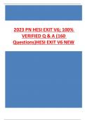 PN HESI EXIT V6; 100% VERIFIED Q & A (160 Questions)