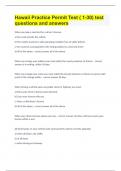 Hawaii Practice Permit Test &lpar; 1-30&rpar; test questions and answers