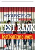Test Bank For Adolescence&comma; 18th Edition All Chapters - 9781260245837