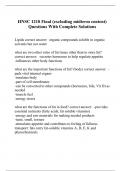 HNSC 1210 Final (excluding midterm content) Questions With Complete Solutions
