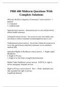PBH 400 Midterm Questions With Complete Solutions