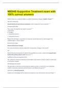 NBDHE-Supportive Treatment exam with 100% correct answers