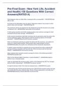 Pre-Final Exam - New York Life&comma; Accident and Health&vert; 150 Questions With Correct Answers&lpar;RATED A&rpar;