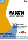 MAC3701 Assignment 2 Semester 2 2023 